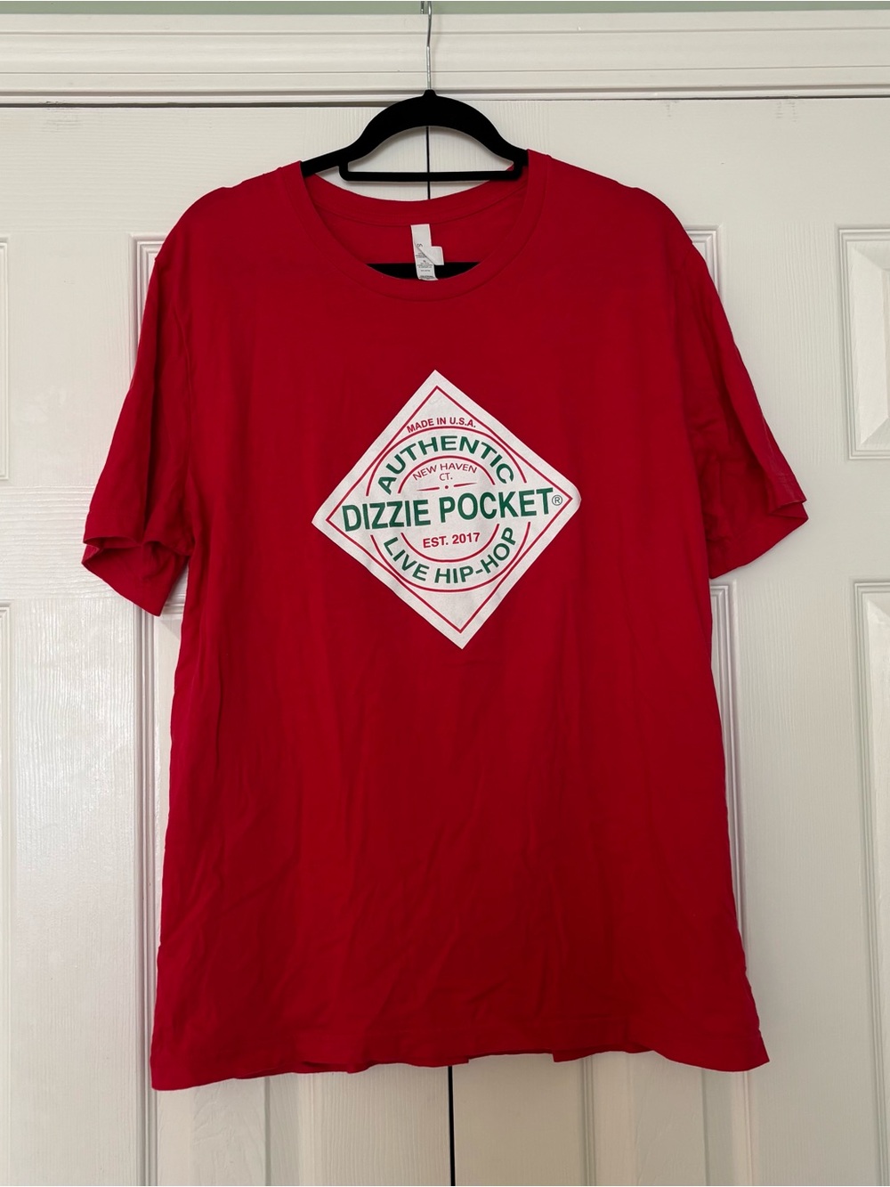 Dizzie Pocket Red Tabasco Label Band Tee